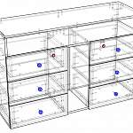 Схема сборки Тумба приставная Пиксель 3 BMS