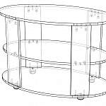 Схема сборки Журнальный стол Эллипс BMS