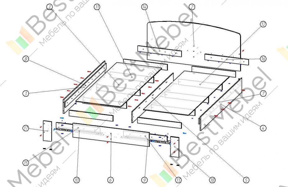 Кровать триада 701 схема сборки
