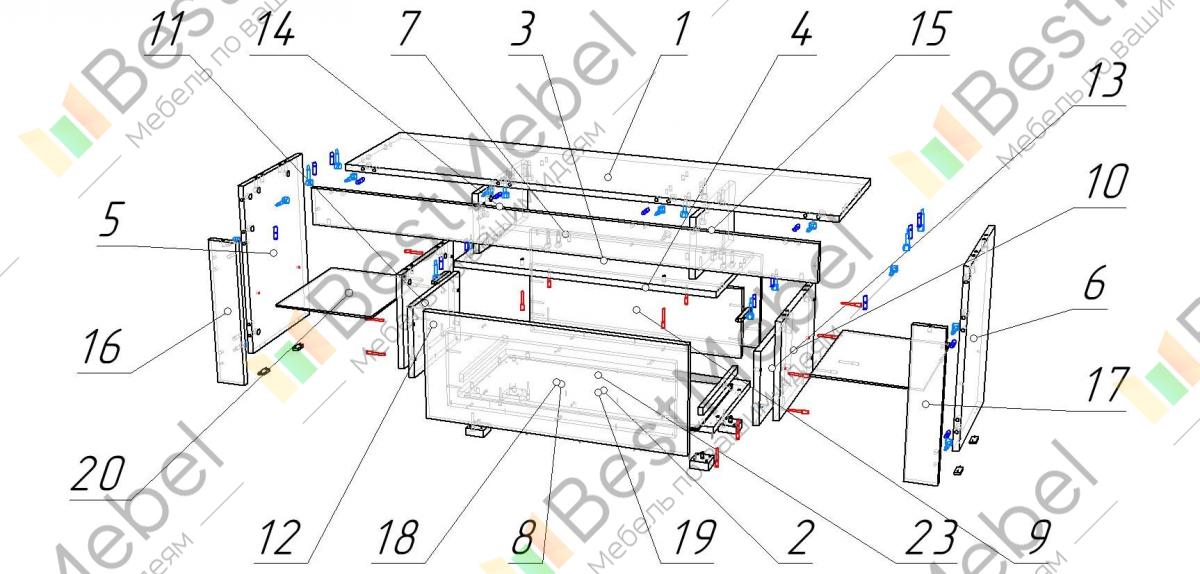Тумба тв парус 2 схема сборки