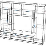 Чертеж Стенка для гостиной Бали BMS