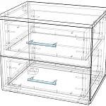 Чертеж Тумба прикроватная Милена Мл1-11 BMS