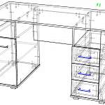 Схема сборки Стол письменный Гриф BMS
