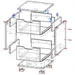 Схема сборки Прикроватная тумба Максимус BMS